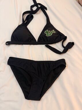 Black Two-Piece Bikini with USF logo